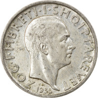 Monnaie, Albania, Zog I, Frang Ar, 1935, Rome, SUP, Argent, KM:16 - Albanien