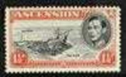 1944 VARIETY 1½d Black And Vermilion Perf. 13, Variety "DAVIT FLAW", SG 40ba, Very Fine Used With Light Corner Cds, Leav - Ascensione