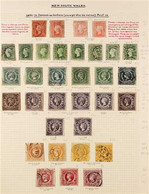 NEW SOUTH WALES 1856-1871 MOSTLY USED OLDE TYME SEMI-SPECIALIZED COLLECTION With Shades, Perf & Wmk Types Carefully Iden - Altri & Non Classificati