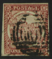 NEW SOUTH WALES 1850. 1d Dull Carmine On Yellowish Paper, Plate 1 Re-engraved, SG 8, Imperf With 4 Clear Margins, Fine U - Altri & Non Classificati