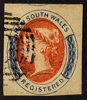 NEW SOUTH WALES 1856 "REGISTERED" (6d) Vermilion And Prussian Blue, SG 102, Cut Square With 4 Margins, Very Fine Used. F - Altri & Non Classificati