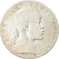 Monnaie, Éthiopie, Menelik II, Birr, 1902, Paris, TB, Argent, KM:19 - Ethiopie