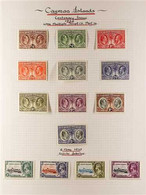 1905-1935 FINE MINT COLLECTION On Pages, Includes 1905 Set (ex 1d), 1917 1½d On 2½d "War Tax" Opt SG 53, 1921-26 Wmk MCA - Cayman (Isole)