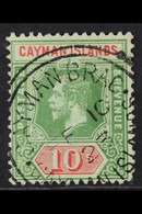 1918 KGV 10s Green & Red/green On Blue Green, Olive Back, SG 52c, Very Fine Used For More Images, Please Visit Http://ww - Cayman (Isole)