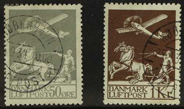 1929 AIR POST 50o Grey & 1kr Brown Air Post Set, SG 227/228, Facit 216/217, Mi 180/81, Fine Cds Used (2 Stamps) For More - Altri & Non Classificati