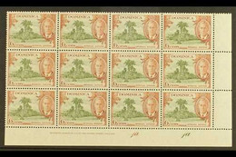 1951 6c Olive & Chestnut "A" OF "CA" MISSING FROM WATERMARK Variety (SG 126b, MP 22b) Within Superb Never Hinged Mint Lo - Dominica (...-1978)