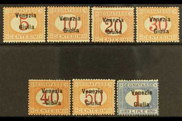 VENEZIA GIULIA POSTAGE DUES 1918 Overprint Set Complete, Sass S4, Very Fine Mint. Cat €1000 (£760) Rare Set. (7 Stamps)  - Zonder Classificatie