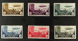 DODECANESE ISLANDS EGEO. 1933 Zeppelin Complete Air Post Set, Sass S.31, SG 116/21, Very Fine Mint (6 Stamps) For More I - Altri & Non Classificati