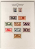 DODECANESE ISLANDS GENERAL ISSUES COLLECTION. 1912-1940. An ALL DIFFERENT, Fine Mint Collection, Presented On Dedicated  - Altri & Non Classificati