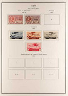 LIBYA 1912-1941 MINT / NHM COLLECTION Presented On Album Pages With Useful Ranges, Sets, Airs And Some Attractive Multip - Altri & Non Classificati