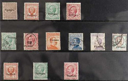 PO's  IN CHINA 1917-18 MINT & USED GROUP On A Stock Card That Includes PEKING 1917-18 "Pechino" Opt'd Set To 10c Mint Pl - Andere & Zonder Classificatie