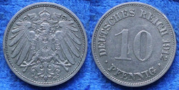 GERMANY - 10 Pfennig 1912 G KM# 12 Empire (1871-1918) - Edelweiss Coins . - Autres & Non Classés