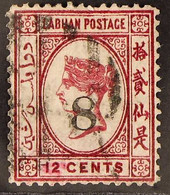 1880 8 On 12c Carmine, SG 11, Fine Used. For More Images, Please Visit Http://www.sandafayre.com/itemdetails.aspx?s=6684 - Borneo Del Nord (...-1963)