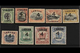 1899 Pictorial Set Bearing 4 CENTS Surcharges,  SG 102/110, Fine Mint. (9 Stamps) For More Images, Please Visit Http://w - Borneo Del Nord (...-1963)