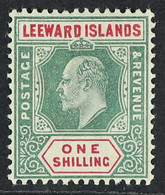 1902 1s Green & Red, Wmk Crown CA, DROPPED "R" In LEEWARD VARIETY, SG 26a, Good To Fine Mint. For More Images, Please Vi - Leeward  Islands