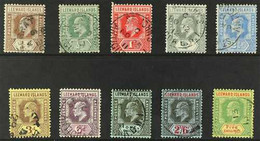 1907-11 Complete New Colours Set, SG 36/45, Superb Cds Used. (10 Stamps) For More Images, Please Visit Http://www.sandaf - Leeward  Islands