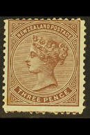 1874 3d Brown On Blued Paper, Perf 12½, SG 168, Mint Large Part Og., For More Images, Please Visit Http://www.sandafayre - Andere & Zonder Classificatie