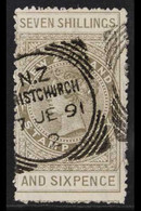 POSTAL FISCAL 1882-1930. 7s6d Bronze-grey, Perf 12, SG F16, Fine Used With "Christchurch" Squared Circle Postmark. For M - Andere & Zonder Classificatie