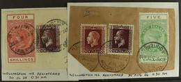 POSTAL FISCALS 1925-30  4s Orange Red And 5s Yellow Green On Thick Opaque Cowan Paper, SG F134, F135, Both Used On Separ - Andere & Zonder Classificatie