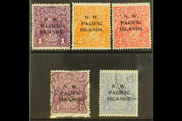 NWPI 1918-23 Heads Watermark Type W5 Overprints Complete Set, SG 120/24, Very Fine Used, Fresh. (5 Stamps) For More Imag - Papua Nuova Guinea