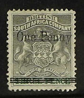 1896 1d On 3d Grey-black And Green, Matabele Rebellion Provisional, SG 51, Fine Mint. For More Images, Please Visit Http - Altri & Non Classificati