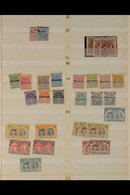 1896-1929 OLDE TYME ASSEMBLY Arranged On Two Sides Of An Old Buff Stock Page, Mostly Mint And Which Includes 1896 Opts O - Altri & Non Classificati