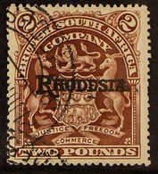 1909-12 £2 Brown Arms, Overprinted, SG 113c, Fine Cds Used. For More Images, Please Visit Http://www.sandafayre.com/item - Altri & Non Classificati