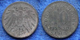 GERMANY - 10 Pfennig 1918 KM# 26 Empire (1871-1918) Zinc - Edelweiss Coins - Altri & Non Classificati