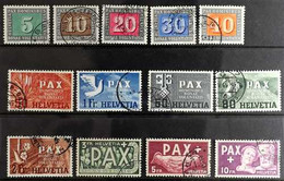 1945 'Pax' Peace Complete Set (Michel 447/59, SG 447/59), Fine Cds Used, 10f With Small Closed Tear (not Visible From Fr - Altri & Non Classificati