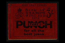 BOOKLET 1937 3s "Punch" Advert On Red Cover, Edition Number 341, SG BD21, Empty Booklet Without Stamps, Complete Interle - Zonder Classificatie