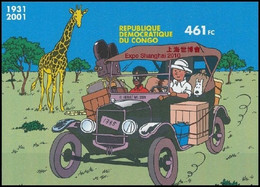 BL205**ND / ONG (2093) SURCHARGE/OVERPRINTING Shanghaï - Tintin Au Congo / Kuifje In Congo - CONGO - Philabédés (fumetti)