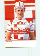 René MARTENS . 2 Scans. Cyclisme. Fagor Electroménager 1985 - Radsport