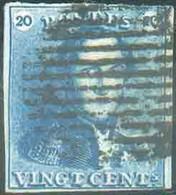 N°2 - Epaulette 20 Centimes Bleu, Bien Margée, Obl. RURALE à 14 Barres idéalement Apposée. - TB - 16597 - 1849 Schulterklappen
