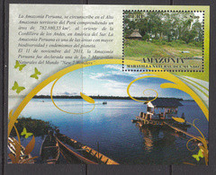 2013 Peru Amazon River Boats Complete Sheet MNH - Peru