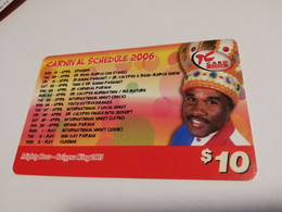 St MAARTEN  Prepaid  $10,- TC CARD  CARNIVAL SCHEDULE 2006           Fine Used Card  **4082** - Antilles (Netherlands)