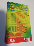 St MAARTEN  Prepaid  $10,- TC CARD  CARNIVAL SCHEDULE 2007           Fine Used Card  **4083** - Antilles (Neérlandaises)