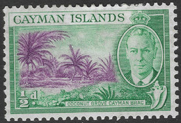 Cayman Islands. 1950 KGVI. ½d MH. SG 136 - Iles Caïmans