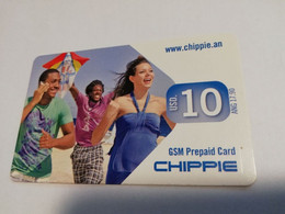 CURACOA  DUTCH $10,- CHIPPIE/GSM PREPAID    FINE  USED      ** 4097** - Antillas (Nerlandesas)