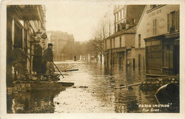 Paris * 16ème * Carte Photo * Inondé Inondation * Rue Gros * Restaurant " Au Réveil Matin " - Paris (16)