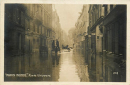 Paris * 7ème * Inondé Inondation * Carte Photo * Rue De L'université * Hôtel - Distretto: 07