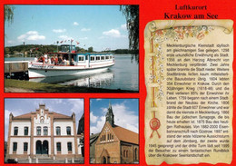 1 AK Germany / Mecklenburg-Vorpommern * Chronikkarte Der Stadt Krakow Am See Mit Rathaus Und Der Stadtkirche * - Krakow