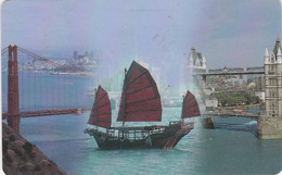 Belgium,  BE-PRE-VIA-0007C, Sailing Ship - San Francisco / Hong Kong / London, Mint, 2 Scans. - Andere & Zonder Classificatie