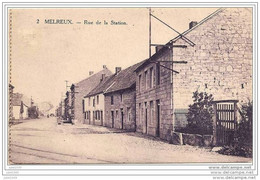 MELREUX ..--   Rue De La Station .       Papier Genre Papier Buvard . - Hotton