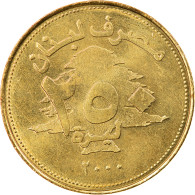 Monnaie, Lebanon, 250 Livres, 2000, SUP, Aluminum-Bronze, KM:36 - Liban