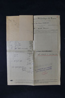 FRANCE - Facture Du Groupement Philatélique De France De Paris En 1947 Avec Vignette De La Fédération - L 80351 - Covers & Documents