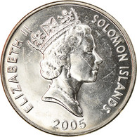 Monnaie, Îles Salomon, Elizabeth II, 20 Cents, 2005, TTB+, Nickel Plated Steel - Solomoneilanden