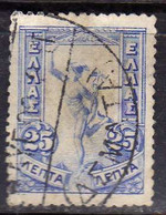 GREECE GRECIA HELLAS 1901 HERMES MERCURY MERCURIO LEPTA 25l USED USATO OBLITERE' - Other & Unclassified
