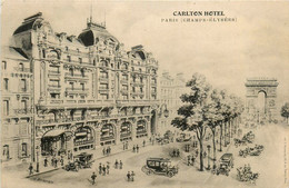 Paris * 8ème * Carlton Hôtel * Champs élysées * Illustration - Cafés, Hotels, Restaurants