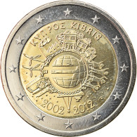 Chypre, 2 Euro, 10 Ans De L'Euro, 2012, SPL, Bi-Metallic, KM:97 - Chypre