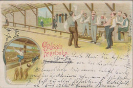 CPA 1899. Gruss Von Der Kegelbahn - Boliche